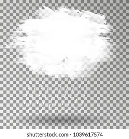 Fog or smoke isolated transparent special effect. White vector cloudiness, mist or smog background. Vector illustration
