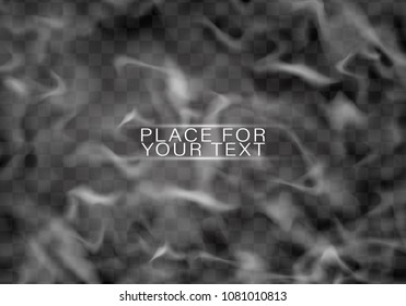 Fog or smoke isolated transparent special effect.Smoke or cloud effect on transparent background. Realistic fog.Vector illustration.