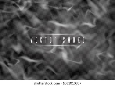 Fog or smoke isolated transparent special effect.Smoke or cloud effect on transparent background. Realistic fog.Vector illustration.