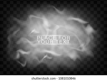 Fog or smoke isolated transparent special effect.Smoke or cloud effect on transparent background. Realistic fog.Vector illustration.