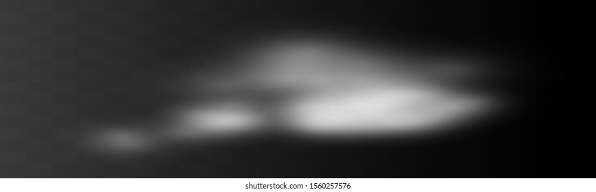 Fog or smoke isolated transparent special effect. Happy Halloween. Halloween composition. White vector cloudiness, mist or smog background. Vector illustration