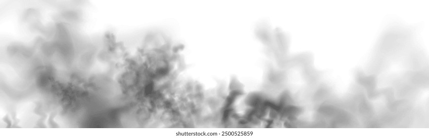 Fog or smoke isolated transparent special effect. Cutout clean white cloud transparent backgrounds special effect 3d illustration.	