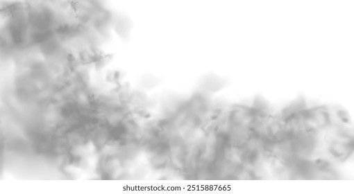 Efecto especial transparente aislado de niebla o humo en formato PNG de color púrpura. Fumar, esmog remolino y aislado con arte de fumador de cigarrillo o contaminación con espacio gráfico para la creatividad de incienso. PNG