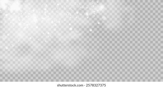 Fog or smoke isolated transparent special effect. White vector cloudiness, mist or smog background. Vector illustration	