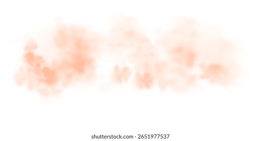 Nevoeiro ou fumaça efeito especial transparente isolado. Vetor branco turvo, névoa ou fundo de neblina. Ilustração vetorial