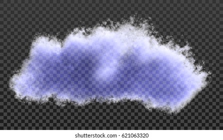 Fog or smoke isolated transparent special effect. White vector cloudiness, mist or smog background. Vector illustration