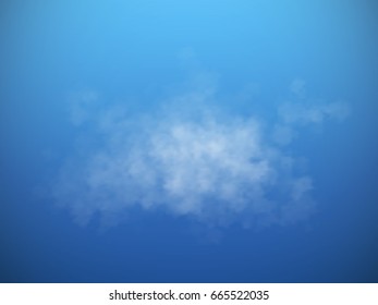 Fog or smoke isolated transparent special effect. White vector cloudiness, mist or smog background. Vector illustration