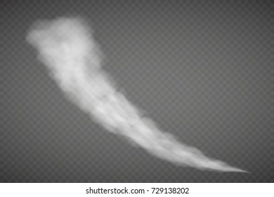 Fog or smoke isolated transparent special effect. White vector cloudiness, mist or smog background. Vector illustration