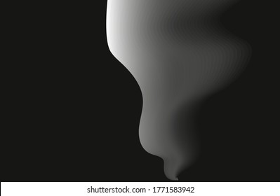 Fog or smoke, on a dark background. Vector illustration eps 10.