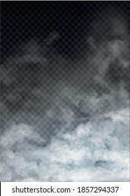 fog and smoke set isolated on transparent background
