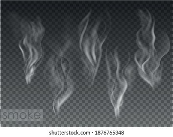 fog and smoke set isolated on transparent background