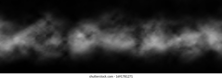 Fog, smoke. Transparent background, panoramic image, EPS10.