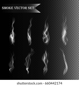 Fog or smoke transparent special effect on background. Vector illustration