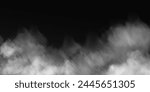 Fog or smoke, white smog clouds on floor, isolated transparent special effect. Vector illustration, morning fog over land or water surface, magic haze.	