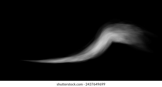 Fog or smoke, white smog clouds on floor, isolated transparent special effect. Vector illustration, morning fog over land or water surface, magic haze.	