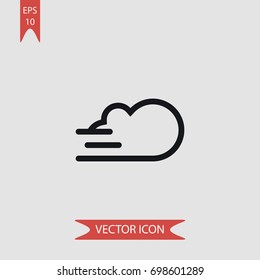 Fog vector icon, illustration symbol