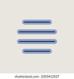 Icono vectorial de niebla. Signo de meteorología. Símbolo gráfico para viajes, turismo y meteorología sitio web y diseño de aplicaciones, logotipo, aplicación, interfaz de usuario
