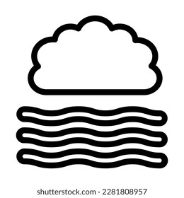 Fog Vector Line Icon Design