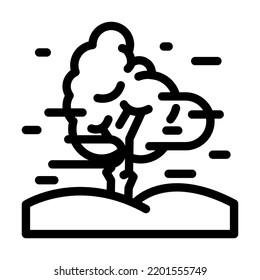 fog weather line icon vector. fog weather sign. isolated contour symbol black illustration