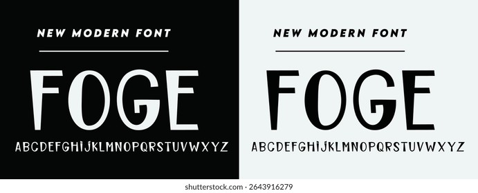 Foge Minimal luxury font alphabet logo. Typography beauty fashion elegant minimalist serif italic fonts decorative wedding vintage retro logos. vector illustration