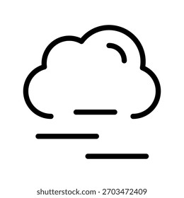 Foggy Cloud Soft Icon Set, Collection of Minimal and Modern Weather Icons for Apps and Design Projects
