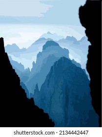 foggy day in the blue mountains