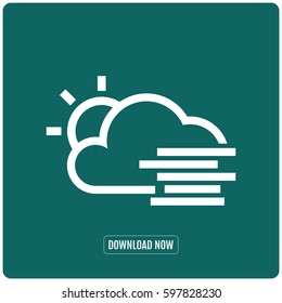 foggy day cloud vector icon weather forecast