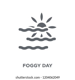 Foggy day icon. Foggy day design concept from Weather collection. Simple element vector illustration on white background.