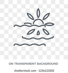 Foggy day icon. Foggy day design concept from Weather collection. Simple element vector illustration on transparent background.