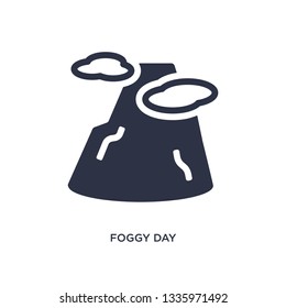 foggy day isolated icon. Simple element illustration from weather concept. foggy day editable logo symbol design on white background. Can be use for web and mobile.