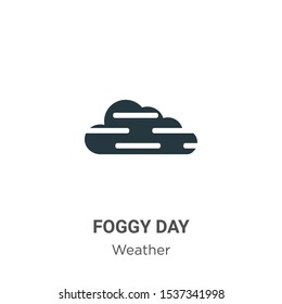 Foggy day vector icon on white background. Flat vector foggy day icon symbol sign from modern weather collection for mobile concept and web apps design.