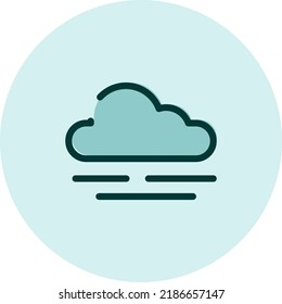 Foggy forecast, illustration, vector on a white background.