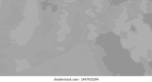 Foggy Gray Dyed Vector Print. Metallic Details Cloudy Watercolor Brush Stroke. Light Grey. Landscape Shadows Silver Ornamental Fabrics. Retro Monochrome Grey Simple Dirty Art.