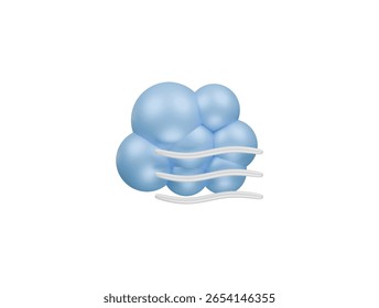 Icono brumoso 3D Ilustración Render