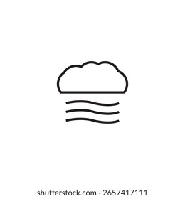 ícone de nevoeiro ilustração elemento design