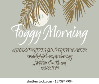 Foggy Morning handwritten font. Script. Calligraphic set