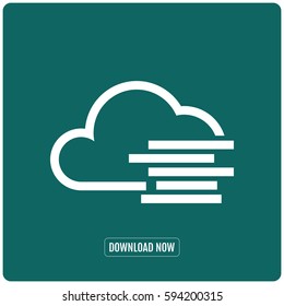 foggy night cloud vector icon weather forecast
