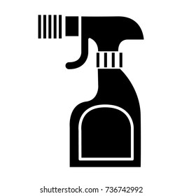 foggy spray bottle icon, vector illustration, black sign on isolated background