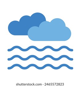 Diseño de icono plano de Vector nebuloso