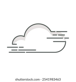foggy weather icon linear style isolated white.