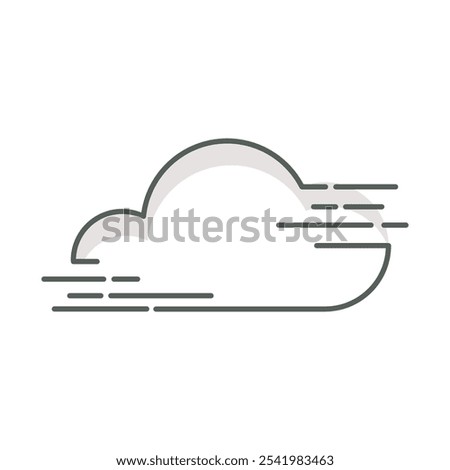 foggy weather icon linear style isolated white.