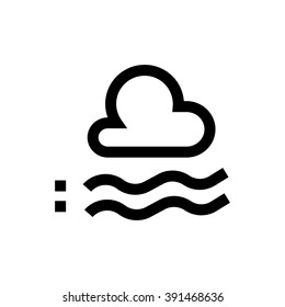 Foggy, weather line icon. Pixel perfect fully editable vector icon suitable for websites, info graphics and print media.