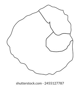 Fogo island map with administrative division, Cape Verde. Vector illustration.