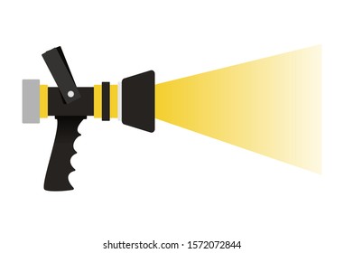 Fog/smoke flashlight isolated on white background