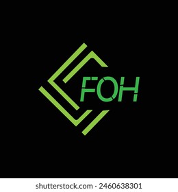ILUSTRACIÓN VECTORIAL de Plantilla de diseño de logotipo inicial de letra FOH