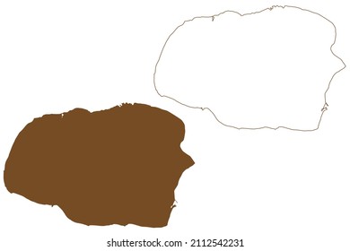 Fohr island (Federal Republic of Germany, North Frisian Islands) map vector illustration, scribble sketch Föhr map