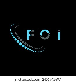 FOI letter logo abstract design. FOI unique design. FOI.
