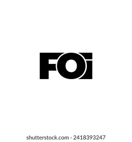 FOI letter monogram typography logo vector