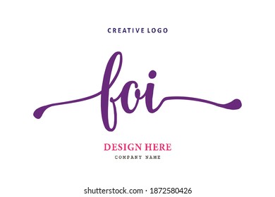 FOI lettering logo is simple, easy to understand and authoritative