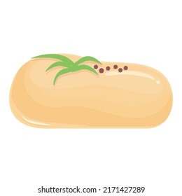 Foie gras food icon cartoon vector. Goose meat. Ham pate